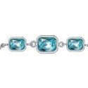 Luca Barra - Bracciale Donna Cristalli Acqua Marina - Cuore