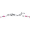 Luca Barra - Bracciale Donna Acciaio - Stella - Cristallo - Smalto Fucsia