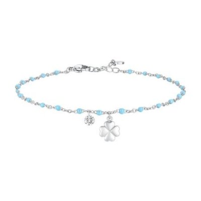 Luca Barra - Bracciale Donna - Acciaio - Quadrifoglio - Cristallo