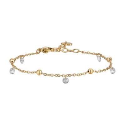 Luca Barra - Bracciale Donna - Acciaio Ip Gold - Zirconi Bianchi