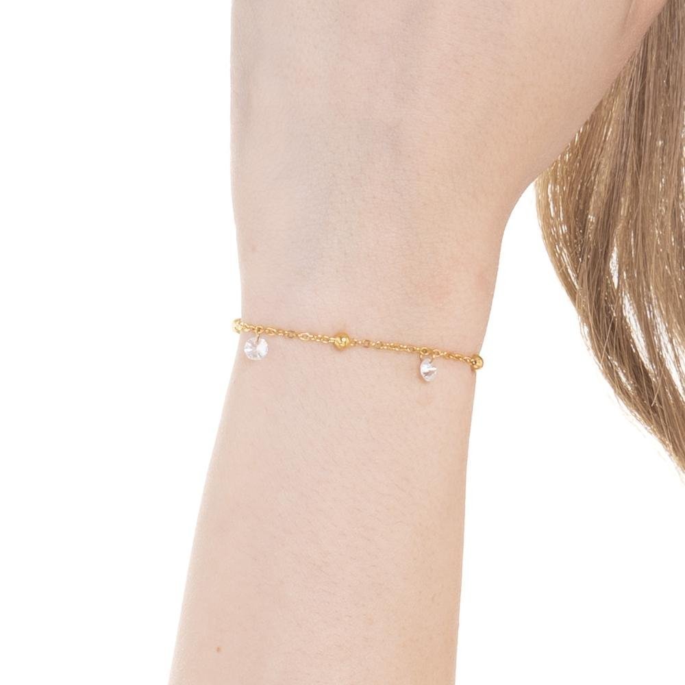 Luca Barra - Bracciale Donna - Acciaio Ip Gold - Zirconi Bianchi