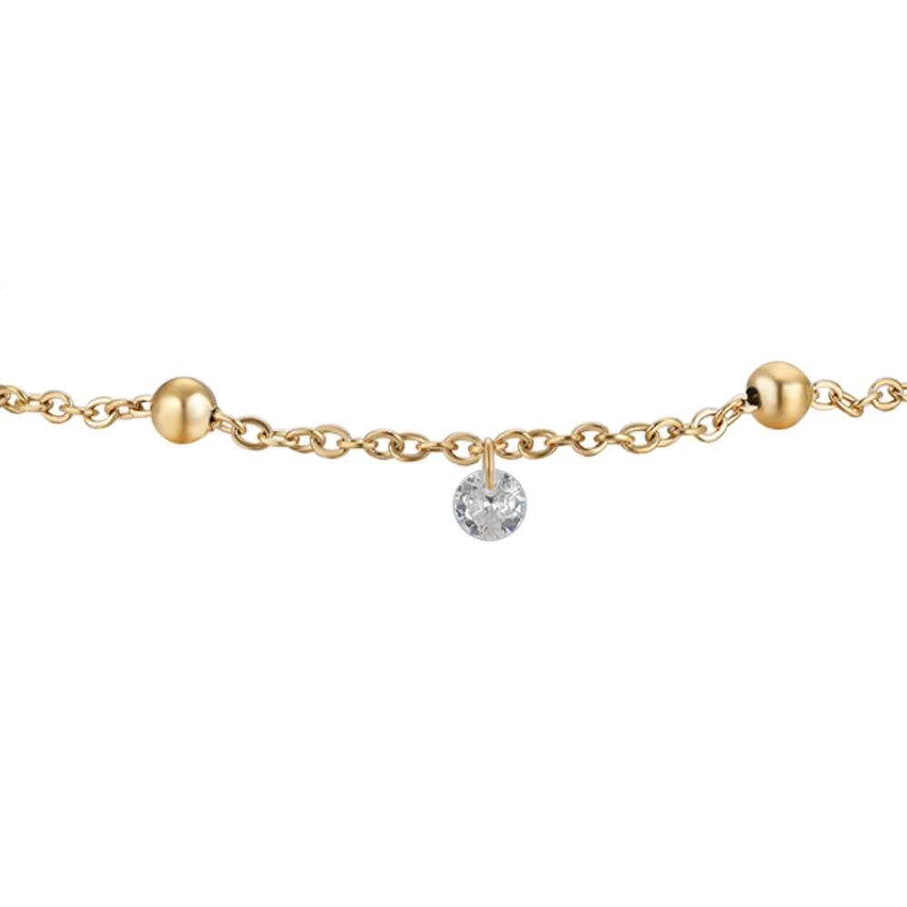 Luca Barra - Bracciale Donna - Acciaio Ip Gold - Zirconi Bianchi