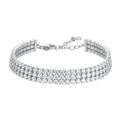 Luca Barra - Bracciale Tennis Donna - Acciaio - Zirconi Bianchi