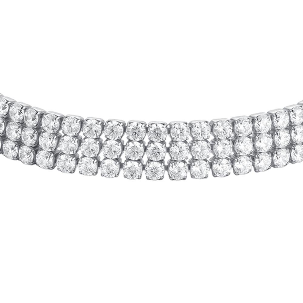 Luca Barra - Bracciale Tennis Donna - Acciaio - Zirconi Bianchi