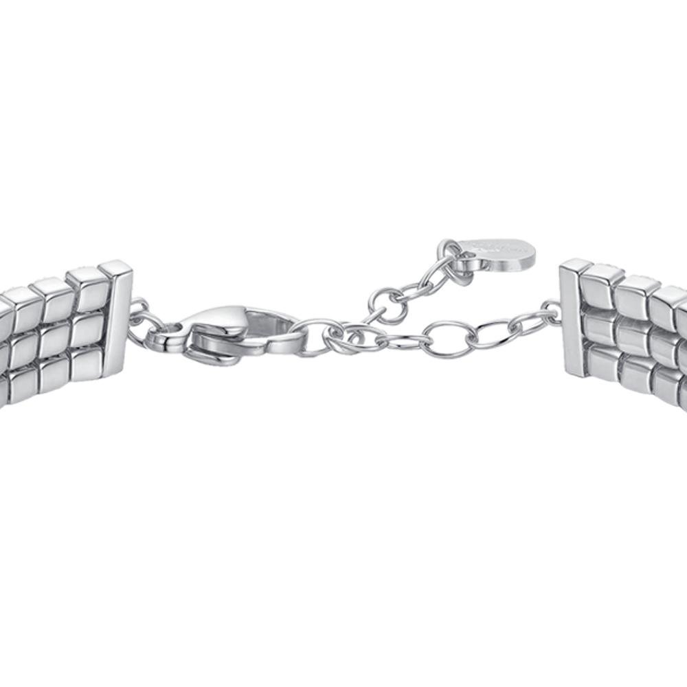 Luca Barra - Bracciale Tennis Donna - Acciaio - Zirconi Bianchi