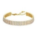 Luca Barra - Bracciale Tennis Donna - Acciaio Ip Gold - Zirconi Bianchi