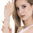 Luca Barra - Bracciale Tennis Donna - Acciaio Ip Gold - Zirconi Bianchi