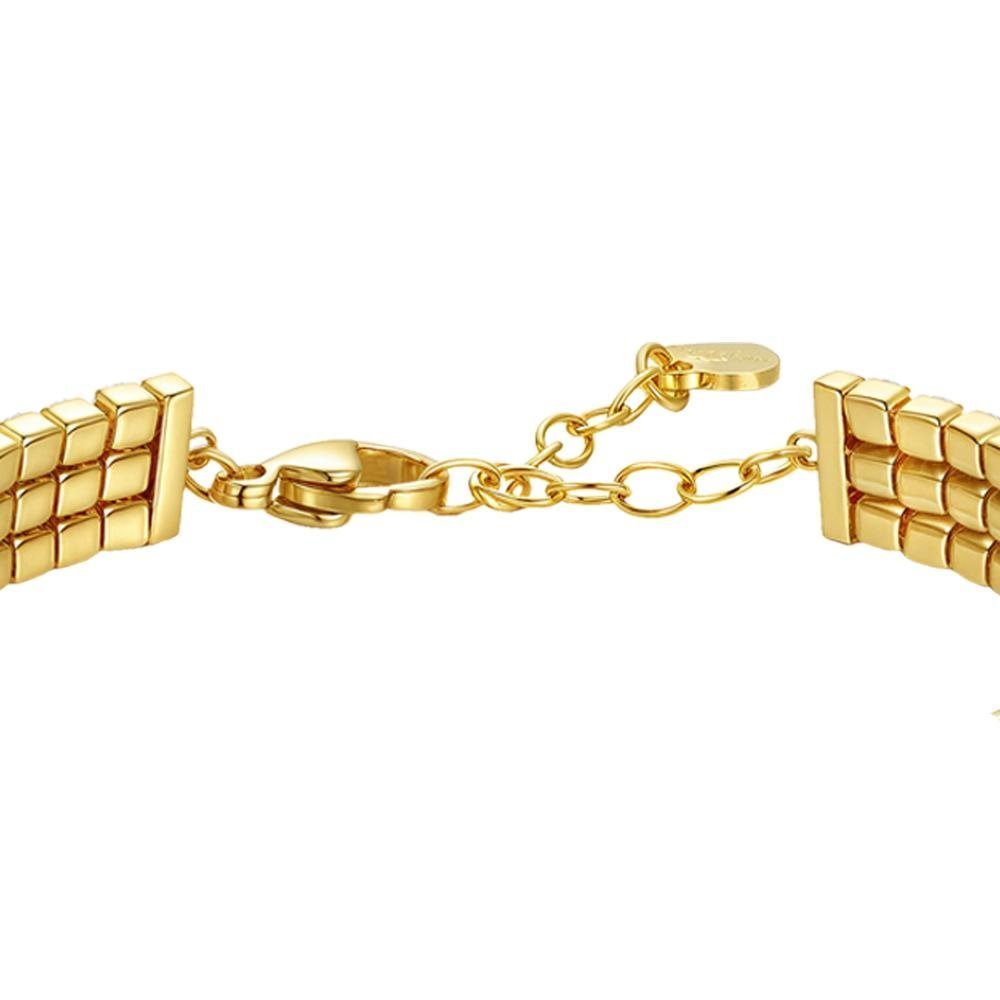 Luca Barra - Bracciale Tennis Donna - Acciaio Ip Gold - Zirconi Bianchi