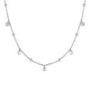 Luca Barra - Collana Donna Acciaio - Zirconi Bianchi - Elegante