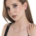 Luca Barra - Collana Donna Acciaio - Zirconi Bianchi - Elegante