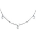 Luca Barra - Collana Donna Acciaio - Zirconi Bianchi - Elegante
