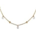Luca Barra - Collana Donna Acciaio Ip Gold - Zirconi Bianchi