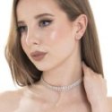 Luca Barra - Collana Choker Tennis - Acciaio - Zirconi Bianchi