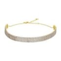 Luca Barra - Collana Choker Tennis - Acciaio Ip Gold - Zirconi Bianchi