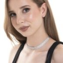 Luca Barra - Collana Choker Tennis - Acciaio Ip Gold - Zirconi Bianchi