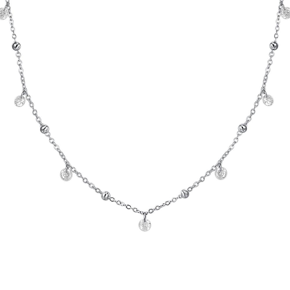 Luca Barra - Collana Donna Acciaio - Zirconi Bianchi - Eleganza