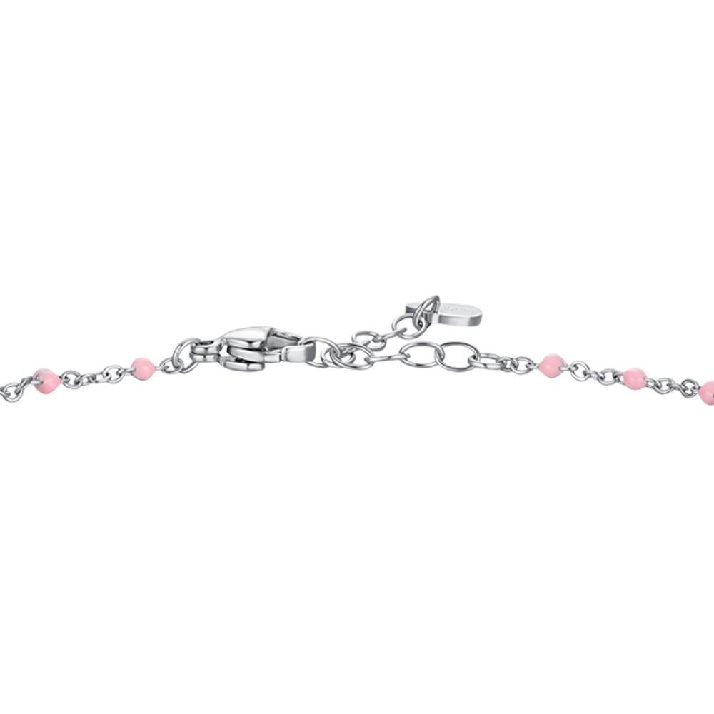 Luca Barra - Cavigliera Donna Acciaio - Cuore - Cristallo