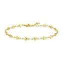 Luca Barra - Cavigliera Donna Stelle - Acciaio Ip Gold
