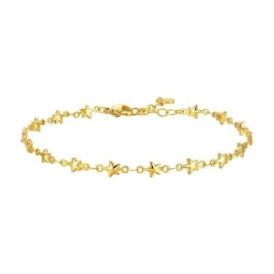 Luca Barra - Cavigliera Donna Stelle - Acciaio Ip Gold