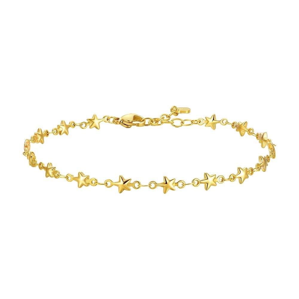 Luca Barra - Cavigliera Donna Stelle - Acciaio Ip Gold