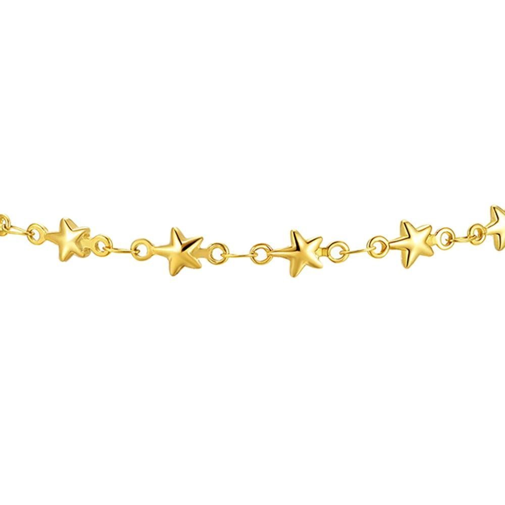 Luca Barra - Cavigliera Donna Stelle - Acciaio Ip Gold