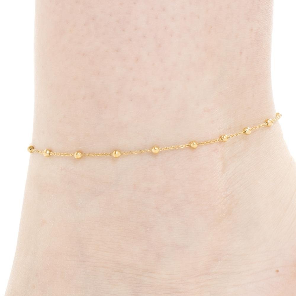 Luca Barra - Cavigliera Donna - Acciaio Ip Gold - Sfere