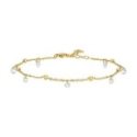 Luca Barra - Cavigliera Donna - Acciaio Ip Gold - Zirconi Bianchi