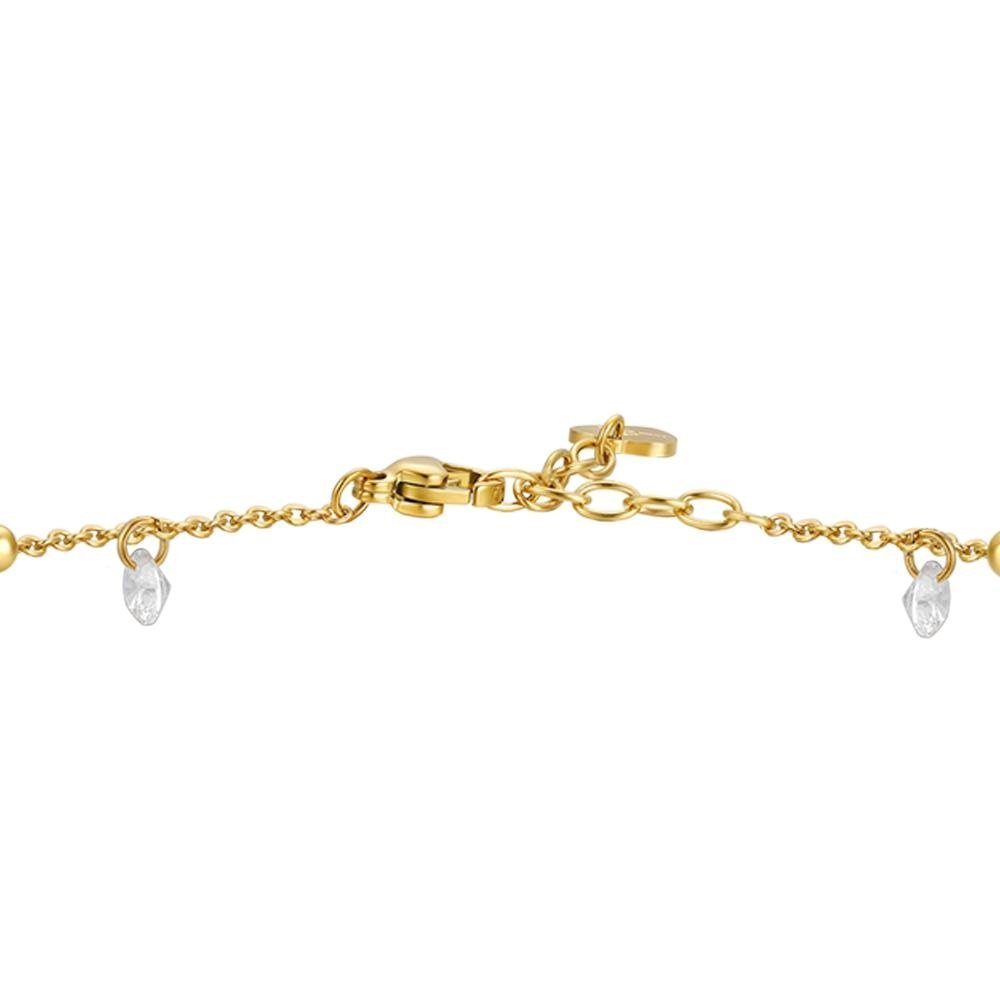 Luca Barra - Cavigliera Donna - Acciaio Ip Gold - Zirconi Bianchi