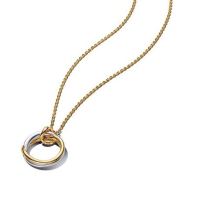 Collana Cerchio Fascia Intrecciata Bicolore
