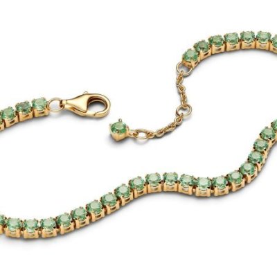 Bracciale Tennis Cristalli Verdi