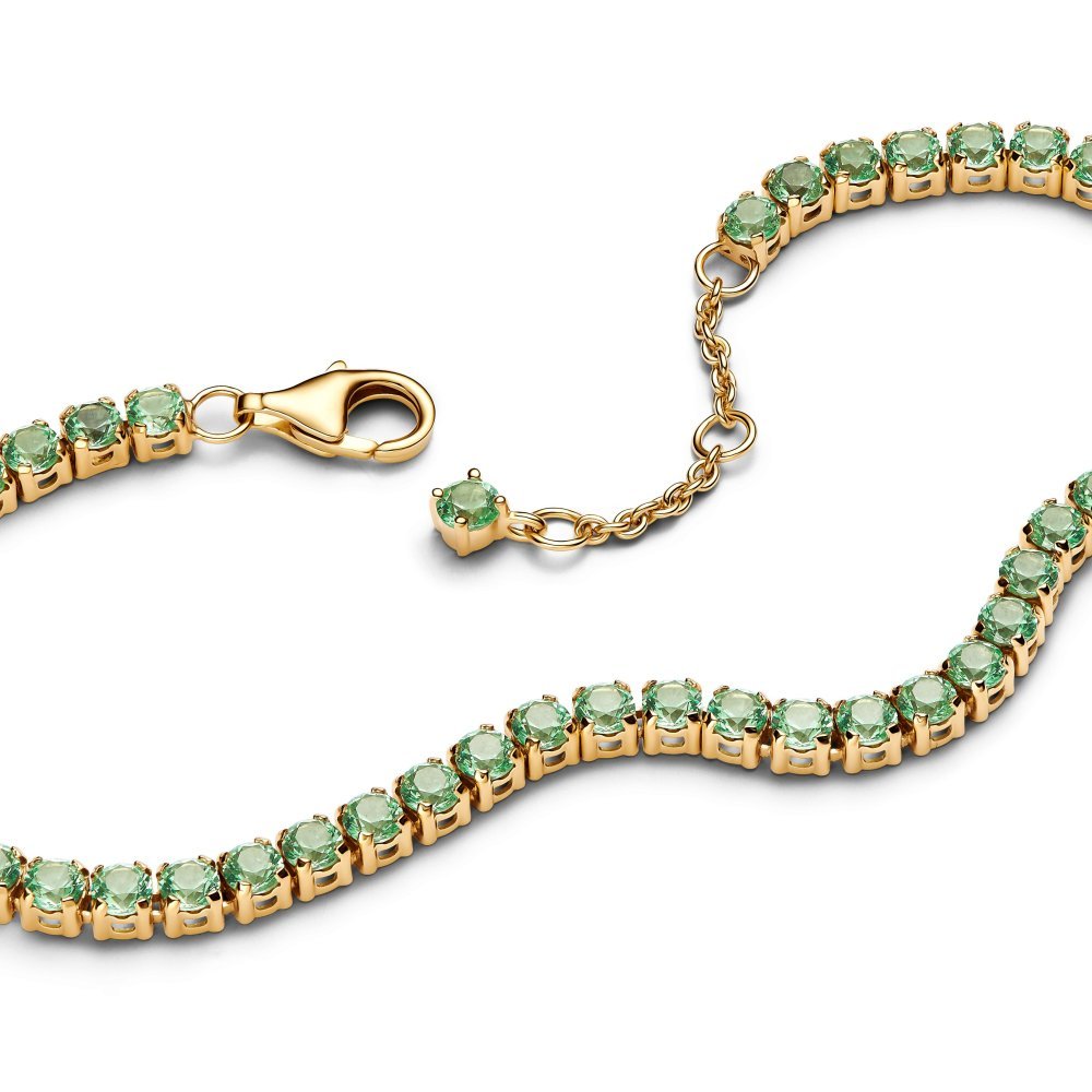 Bracciale Tennis Cristalli Verdi