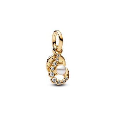 Charm Pendente Uncino con Perla Artificiale