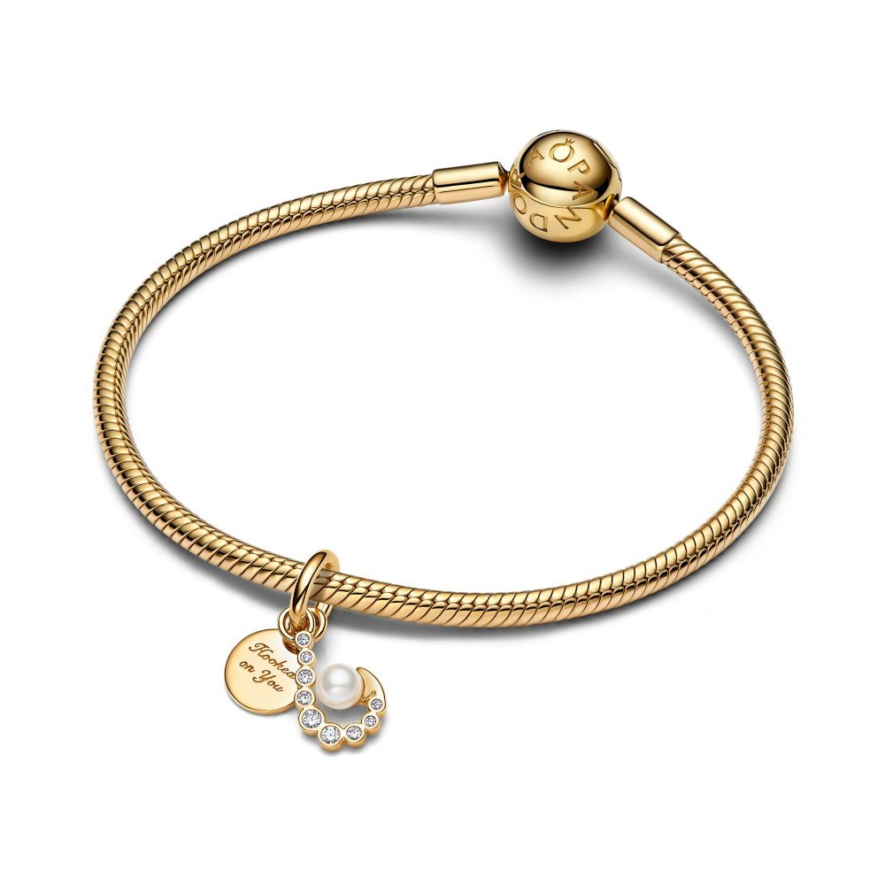 Charm Pendente Uncino con Perla Artificiale