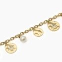 2 Jewels - Bracciale Acciaio 316L Pvd Giallo - Perle - Cristalli