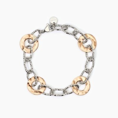 2 Jewels - Bracciale Acciaio 316L - Martellato - Pvd Rosé