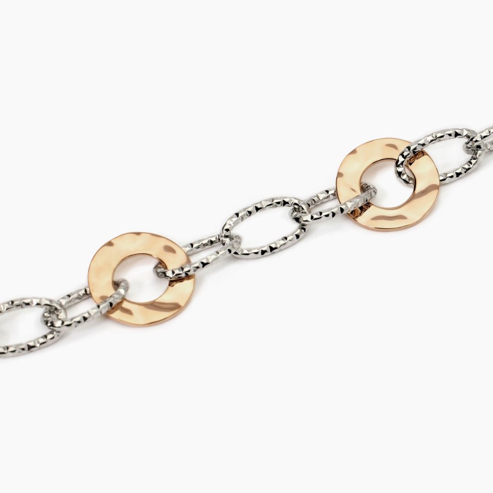 2 Jewels - Bracciale Acciaio 316L - Martellato - Pvd Rosé