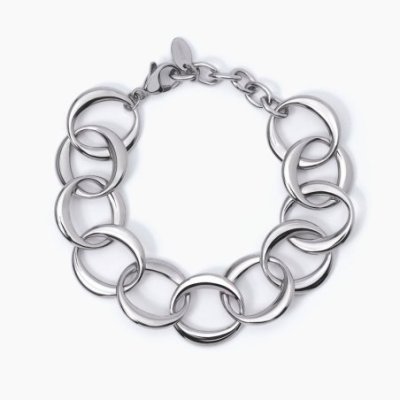 2 Jewels - Bracciale In Acciaio 316L - Elementi Ø18 Mm - Regolabile