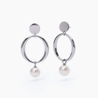 2 Jewels - Orecchini Pendenti - Acciaio 316L - Perla Conchiglia