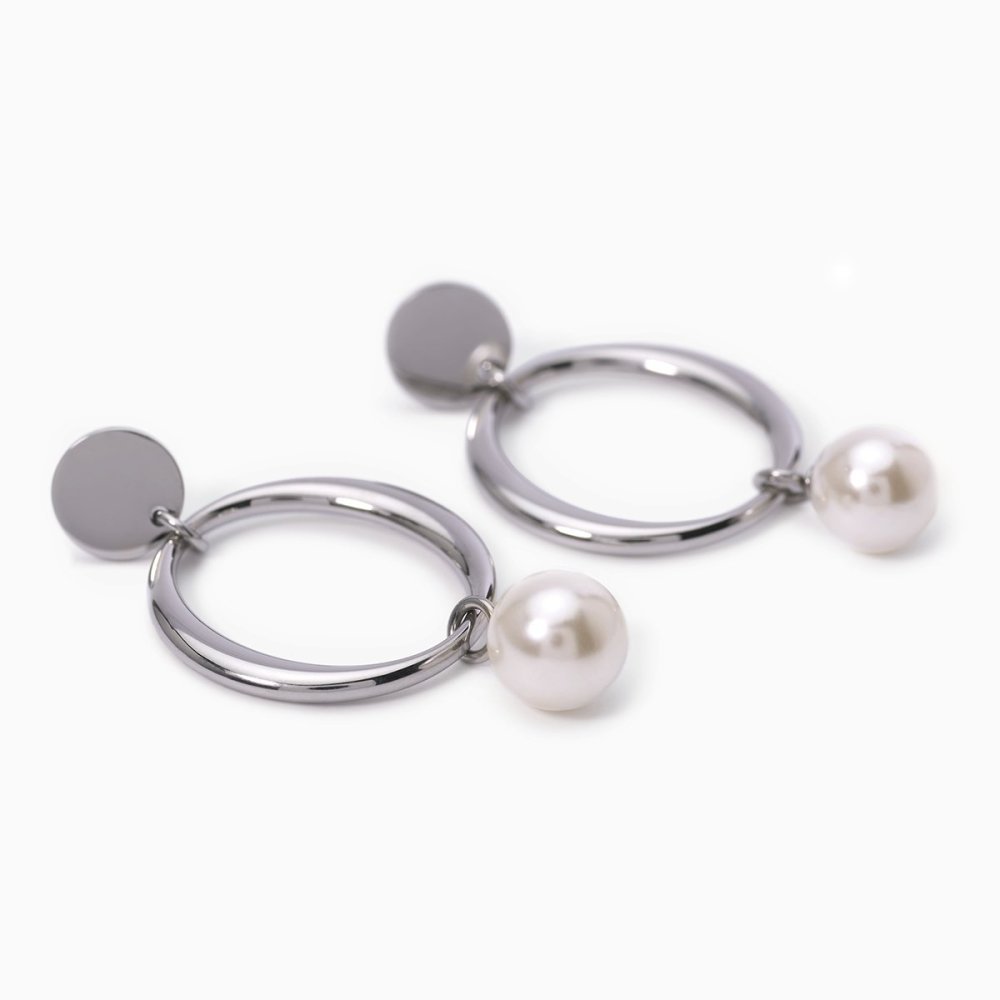 2 Jewels - Orecchini Pendenti - Acciaio 316L - Perla Conchiglia