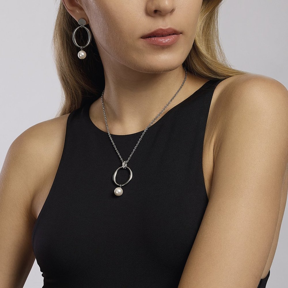 2 Jewels - Orecchini Pendenti - Acciaio 316L - Perla Conchiglia