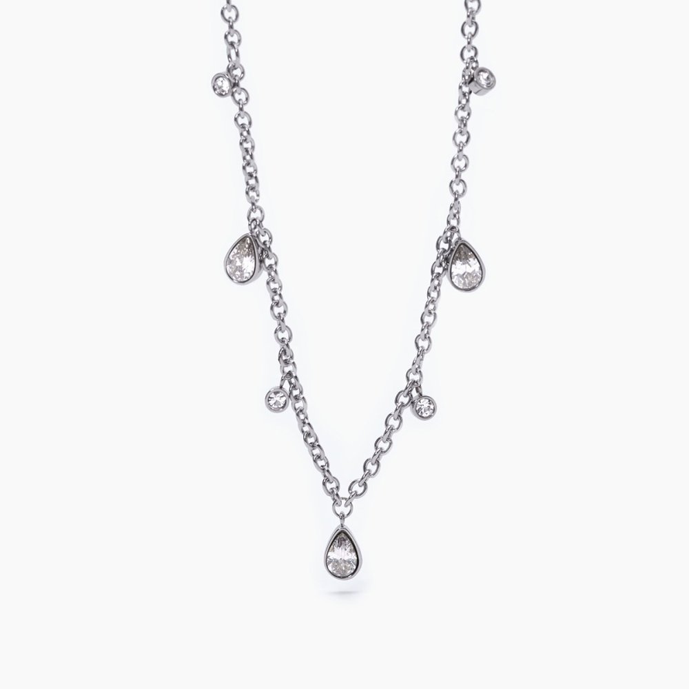 2 Jewels - Girocollo In Acciaio 316L - Cristalli Taglio Goccia