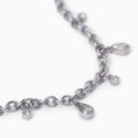 2 Jewels - Bracciale Acciaio 316L - Cristalli Pendenti - Catena Forzatina