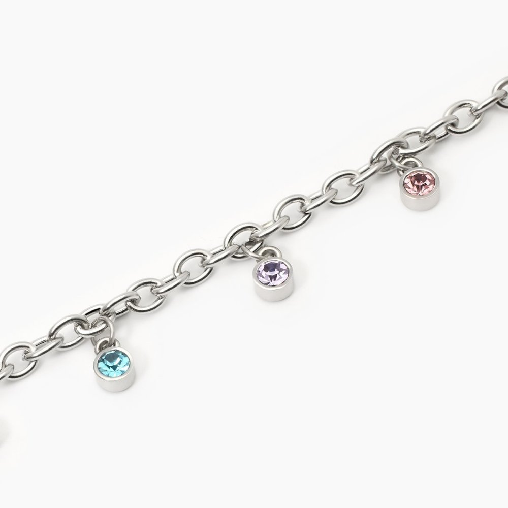 2 Jewels - Bracciale Acciaio 316L - Cristalli Multicolor