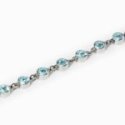 2 Jewels - Bracciale Acciaio 316L - Cristalli Azzurri - Regolabile
