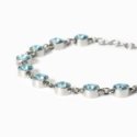 2 Jewels - Bracciale Acciaio 316L - Cristalli Azzurri - Regolabile