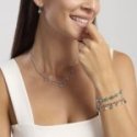 2 Jewels - Bracciale Acciaio 316L - Cristalli Azzurri - Regolabile