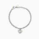 2 Jewels - Bracciale Acciaio 316L - Cristalli - Charm Cuore