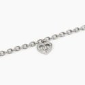 2 Jewels - Bracciale Acciaio 316L - Cristalli - Charm Cuore