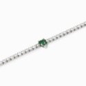 2 Jewels - Bracciale Tennis Acciaio 316L - Zirconi Verdi E Bianchi