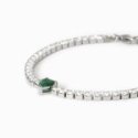 2 Jewels - Bracciale Tennis Acciaio 316L - Zirconi Verdi E Bianchi